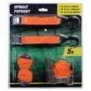 Popruhy sada 5 dílů GREEN k uchycení nákladu