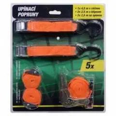 Popruhy sada 5 dílů GREEN k uchycení nákladu