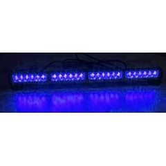 LED světelná alej, 24x 1W LED, modrá 645mm, ECE R10