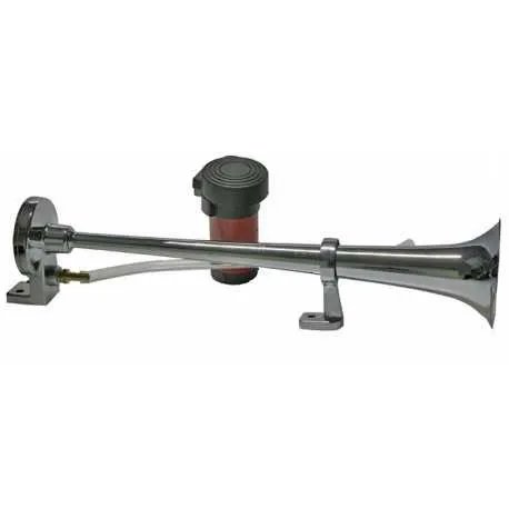 Singl-fanfára 385mm, chrom, 12V s kompresorem Singl-fanfára 385mm, chrom, 12V s kompresorem