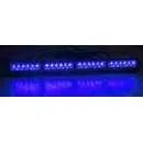 LED světelná alej, 24x 1W LED, modrá 645mm, ECE R10