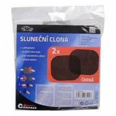 Clona sluneční na boční okno černá 2 přísavky