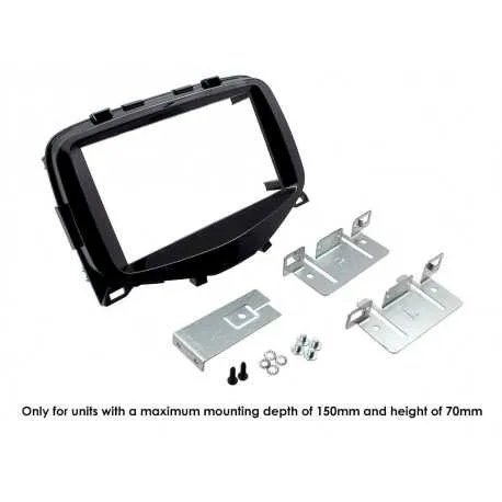 2DIN redukce pro Peugeot 108, Toyota Aygo, Citroën C1 2014- černá 2DIN redukce pro Peugeot 108, Toyota Aygo, Citroën C1 2014- černá