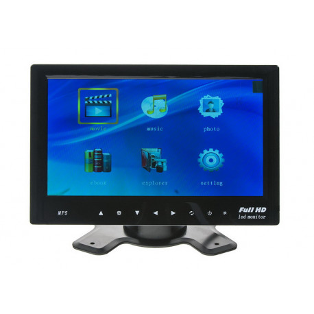 LCD monitor 7palců na palubní desku s microSD/USB/FM modulátor/Bluetooth