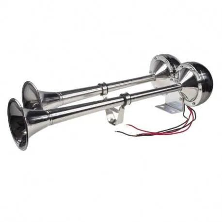 Dual-fanfára 465/410mm, chrom, 12V, elektromagnetická Dual-fanfára 465/410mm, chrom, 12V, elektromagnetická