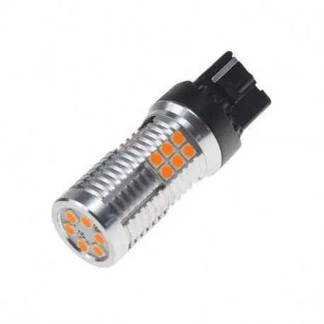 LED T20 (7440) oranžová, 12-24V, 30LED/3030SMD