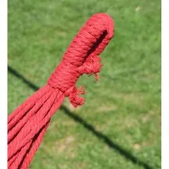 Houpací síť TEXTIL 200x100cm červeno-žlutá