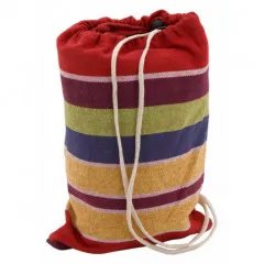 Houpací síť TEXTIL 200x100cm červeno-žlutá