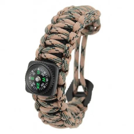 Náramek OUTDOOR s kompasem a doplňky Náramek OUTDOOR s kompasem a doplňky