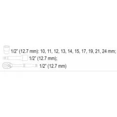 Gola sada STHOR 1/2" 12 ks