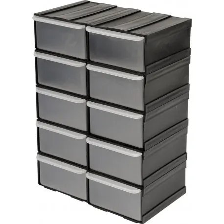 Skříňka se zásobníky, 10 zásobníků, 225x155x100mm Skříňka se zásobníky, 10 zásobníků, 225x155x100mm
