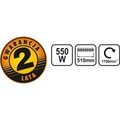 Nůzky na živý plot elektrické 550 W 1700ot. lišta 510 mm