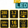 Lampa montážní 13 LED 3,2W/230V
