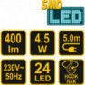 Lampa montážní 24 LED 4,5W/230V