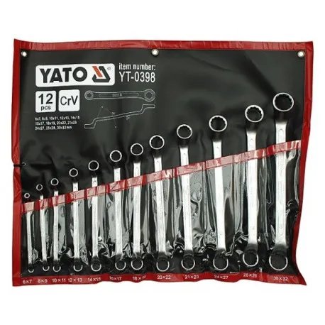 Sada klíčů očkových 12ks 6-32 mm ohnuté Sada klíčů očkových 12ks 6-32 mm ohnuté