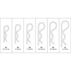 Závlačky pružinové sada 150ks