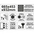 Skříňka dílenská pojízdná 7 zásuvek černo/červená