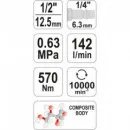 Utahovák pneumatický 1/2" 570Nm