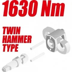 Utahovák pneumatický 3/4" 1630 Nm TWIN HAMMER
