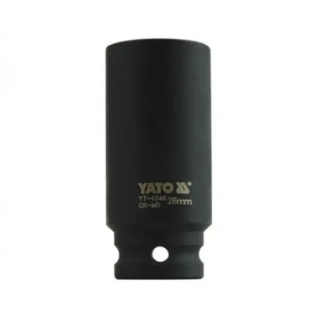 Nástavec 1/2" rázový šestihranný hluboký 26 mm CrMo Nástavec 1/2" rázový šestihranný hluboký 26 mm CrMo