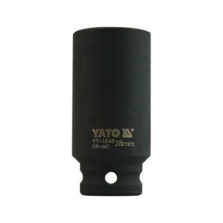 Nástavec 1/2" rázový šestihranný hluboký 28 mm CrMo Nástavec 1/2" rázový šestihranný hluboký 28 mm CrMo