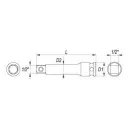 Nástavec 1/2" rázový prodlužovací 250 mm CrMo