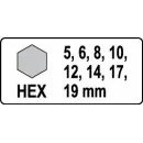 Sada nástavců 1/2" rázové 8 ks H6-H19 imbus CrMo