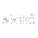 Nástavec adaptér 3/4" - 1" rázový CrMo