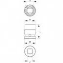 Nástavec 1" rázový šestihranný 33 mm CrMo