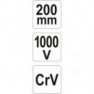 Kleště prodloužené rovné 200mm VDE (1000V)