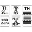 Náhradní čelisti k lisovacím kleštím YT-21735 typ TH 20mm