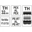 Náhradní čelisti k lisovacím kleštím YT-21735 typ TH 32mm