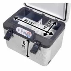 Chladící box 19l + display 220V/24V/12V DOUBLE