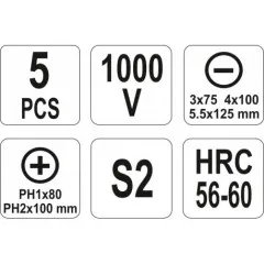 Sada šroubováků 5 ks izolované 1kV