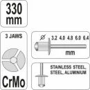 Nýtovací kleště pákové 3,2-6,4mm 330mm CrMo