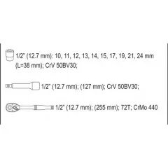 Gola sada 1/2" 12 ks