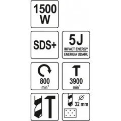Vrtací kladivo SDS+ 1500W