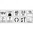 Vrtačka s příklepem AKU MABUCHI 18V LI-ION, 440-1650 ot/min, kufr