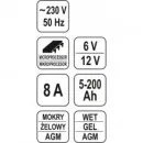 Nabíječka 8A 6/12V gel/procesor