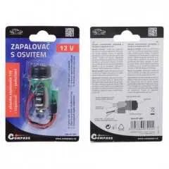 Zapalovač 12V s osvitem EURO