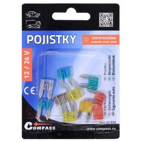 Pojistky nožové MINI 10 ks Pojistky nožové MINI 10 ks
