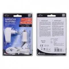 Nabíječka telefonu 220/12V (iPhone 4/5/6, micro USB, Nokia)