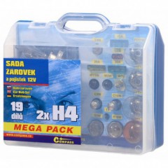 Žárovky 12V servisní box MEGA H4+H4+pojistky