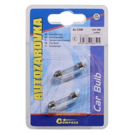 Žárovka 12V C5W 5W sufit blister 2ks Žárovka 12V C5W 5W sufit blister 2ks
