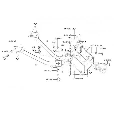 Tažné zařízení Multicar M25 / M26, příruba