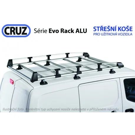 Střešní koš Mercedes Citan (13-) dlouhý / Renault Kangoo (08-) L1, Cruz Evo ALU
