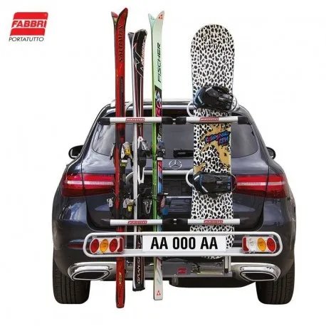 Nosič lyží Fabbri Exclusiv Ski & Board Deluxe - 6 párů lyží, na tažné zařízení Nosič lyží Fabbri Exclusiv Ski & Board Deluxe - 6 párů lyží, na tažné zařízení