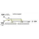 LED světla pro denní svícení, 182x24mm, ECE