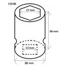 Ořech 1/2" 17 mm s plastovým krytem Ořech 1/2" 17 mm s plastovým krytem