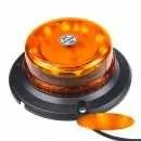 LED maják, 12-24V, 12x3W oranžový fix, ECE R65